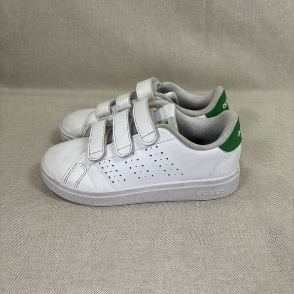 Adidas Kids Original Stan Smith Sneakers White With Green Accents Size 2 - Picture 6 of 8